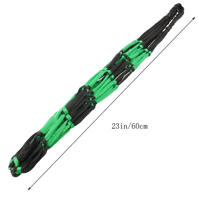 SJZBIN Net Bag 2PCS Black Green Nylon Single Ball Mesh Bag Carrier for Volleyball Basketball Football Soccer - Image 2